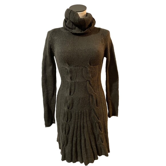Max Studio Vintage Y2K Turtleneck Sweater Mini Dress size XS Wool Blend - Picture 1 of 8